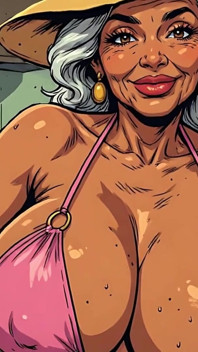 Bikini Old Babes 3D Ai Art