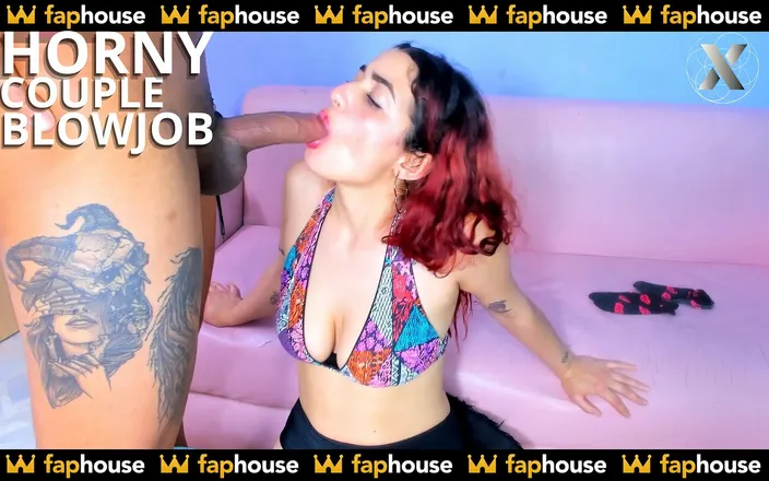 X Live Community: Horny Couple Does an Incredible Show of Hot Blowjobs After...