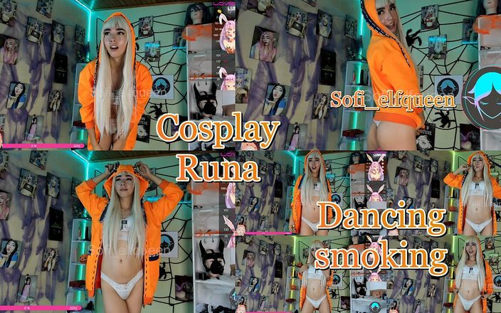 Sofi Elf queen: Halloween ep2 Runa Cosplay rokend en dansend voor jou