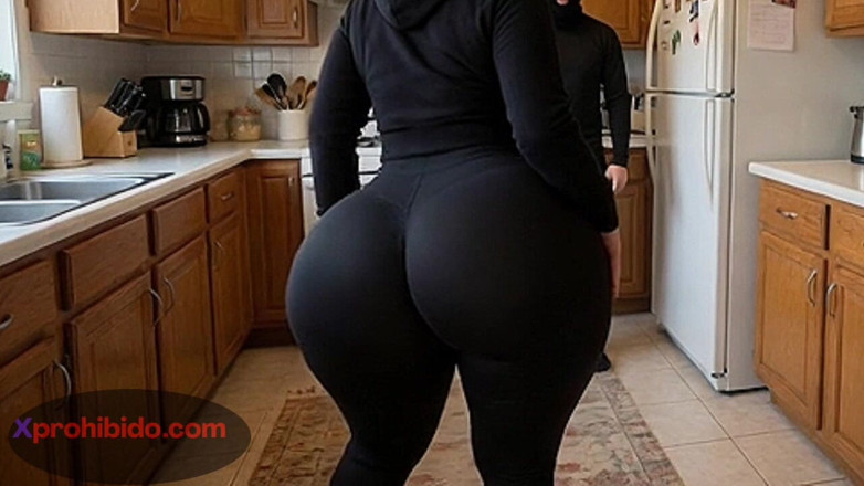 Animate golden: Petite Big Ass Girl Shaking Her Massive Butt Seductively