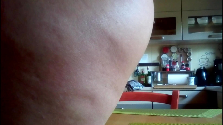 Hot-Pussy66: Dildo on the kitchen table - WITHOUT SOUND -
