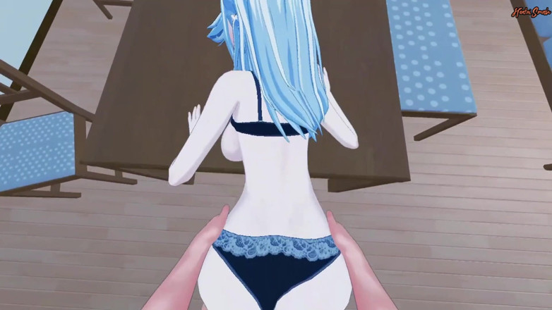 Hentai Smash: Sae Niijima has her legs spread and fucked on a...