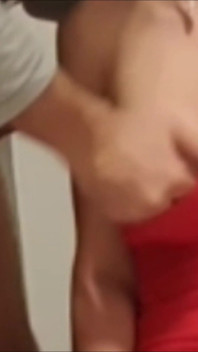 Red Dress - Cum on the Boobs
