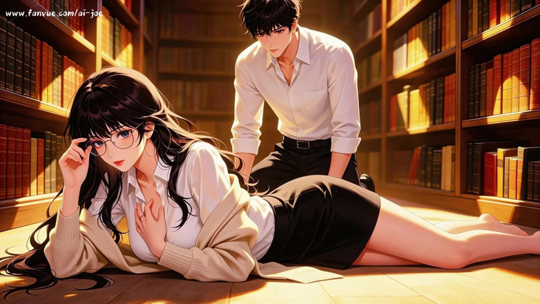 AI-JOE: Gap Moe Glasses Beautiful Woman, the Private Study Session in...