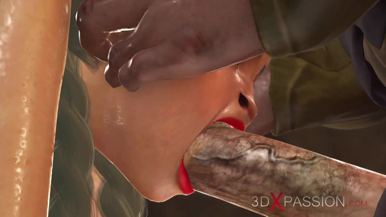 3dxpassion: Four breasts and an udder! Farmer plays with a sexy...