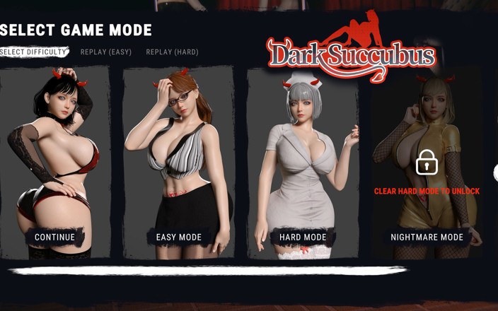 Adult Games by Andrae: Dark Succubus Gameplay Part 1 - 5 Runs in Easy Story Mode