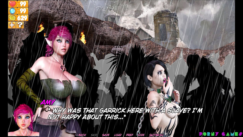 Porny Games: Рабыни в подземелье v0.57 - шлюшка получает анал (2/3)