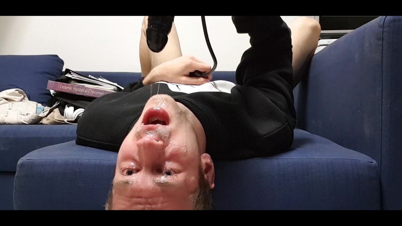 PupDavey: Fucking My Throat with This Dildo