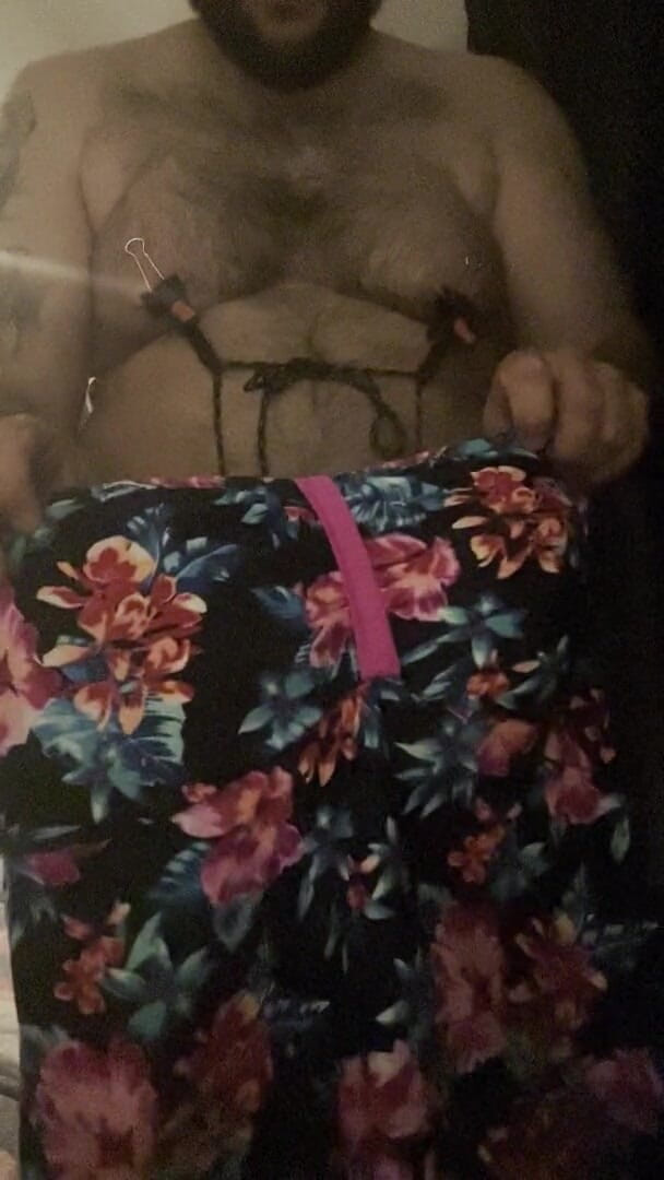 Shaun Cbt: Cock and Ball Bondage with Crossdress and Butt Plug Inside