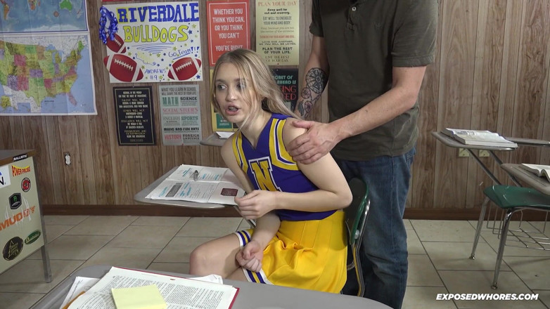 Exposed Whores Media: Virgin cheerleader Anastasia Knight gets fucked in the ass!