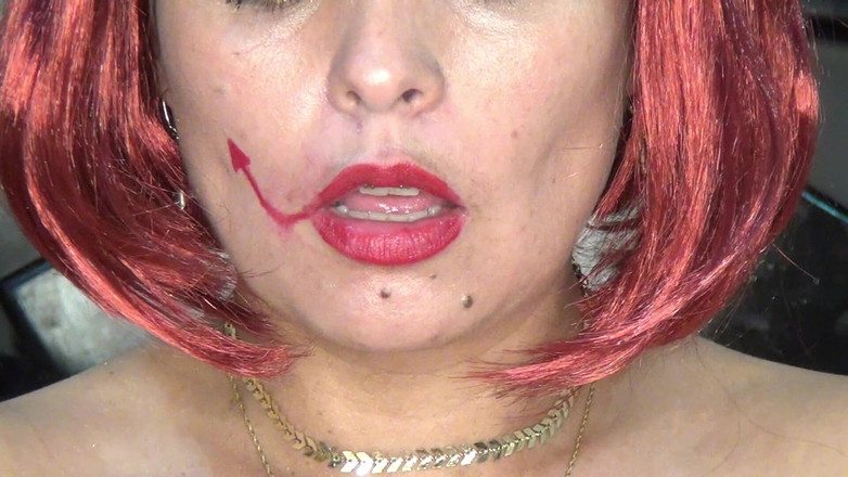 Angel eyes studio: 큰 껌을 삼키기!! 큰 검미 괴물을 삼키는 섹시한 빨간 머리 악마!!