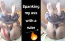 Jade1Lc: Gay Boy Spanks His Butt and Feet with a Ruler...