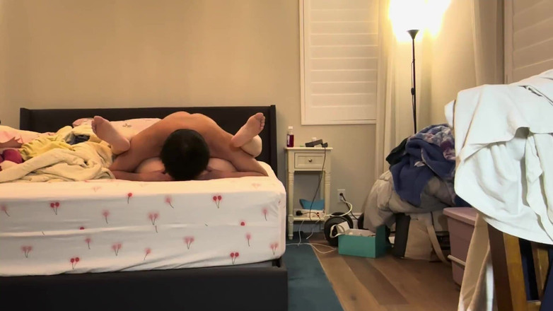 SquishMallow3328: 208-й трах 2025 года, брюнетка с длинными волосами скачет на моем хуе после 69