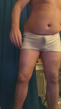 Chub Boy Pissing in White Undies