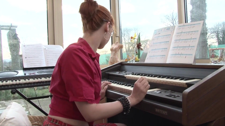 My Favorite Pornstars: Redhead teen hitting piano teacher's big notes
