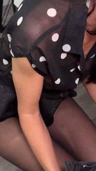 Indecent Stepmom in Glasses Gets Cumshot on Crotchless Pantyhose