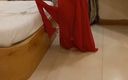 Sameer Phunk: Indian BBW with Huge Boobs and Ass in Red Saree...