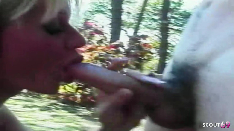 Shemale TS Collection: Skinny Boy with a Thick Cock Fucks Blonde Shemale Anally...