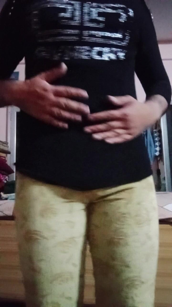 Gaurisissy: Indian Gay Crossdresser Gaurisissy Pressing and Playing with Her Big...