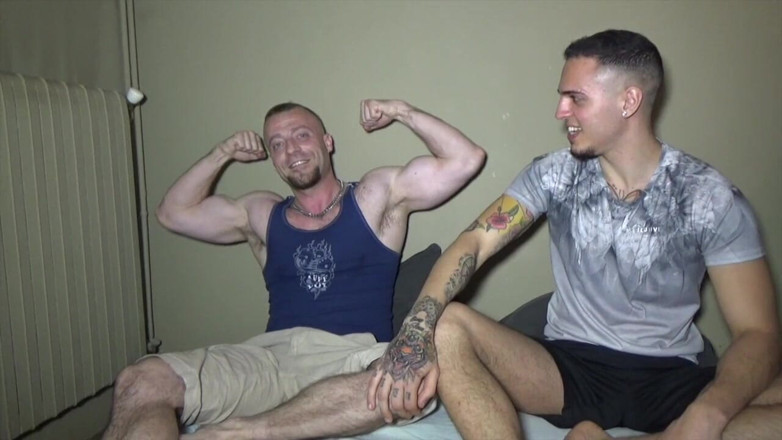 FRENCH HOLES CREAMPIED: Muscle frenc holes fucked bareback by Leo Rex