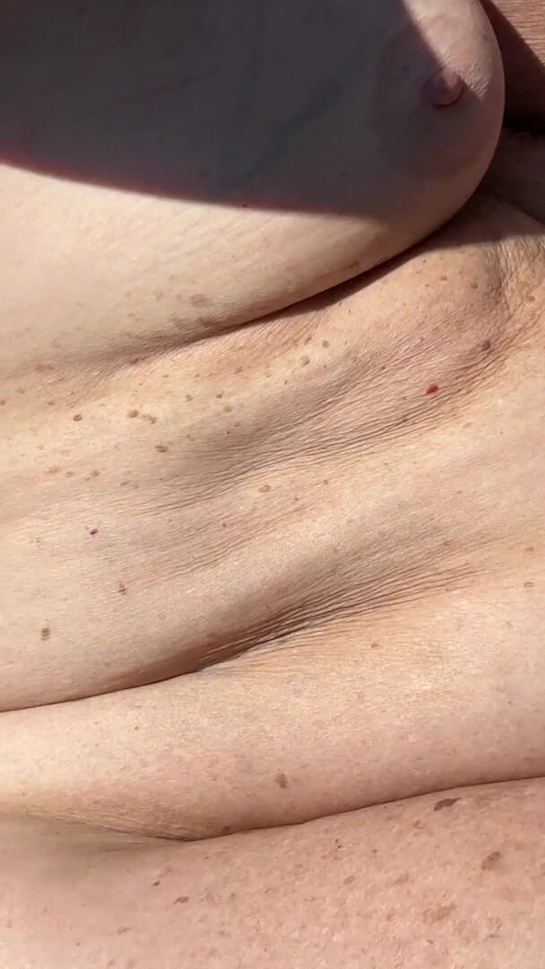 Aunt Ann: Fan Request Granny Naked in Sun Shows Dirty Rough Soles &amp;...