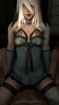 A2 Menunggang Cowgirl Nier Automata Parodi