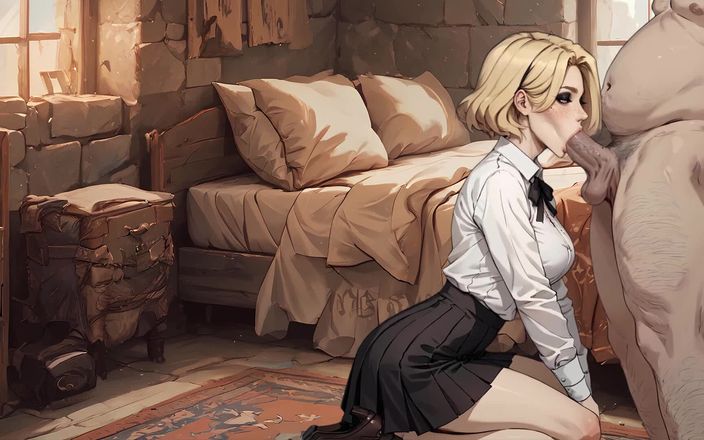 Dirty GamesXxX: ミステリーの大学:彼氏がけいれんし、寮のマスターの彼の女の子が吸うのを見て、彼らは彼女を兼ふしだらな女にした - エピソード8