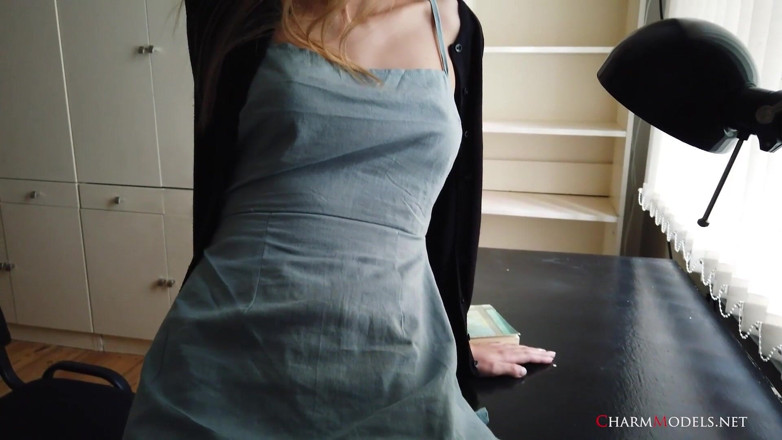 CharmModels: Sexy Blonde Secretary Luise with a Prominent Cleavage Video