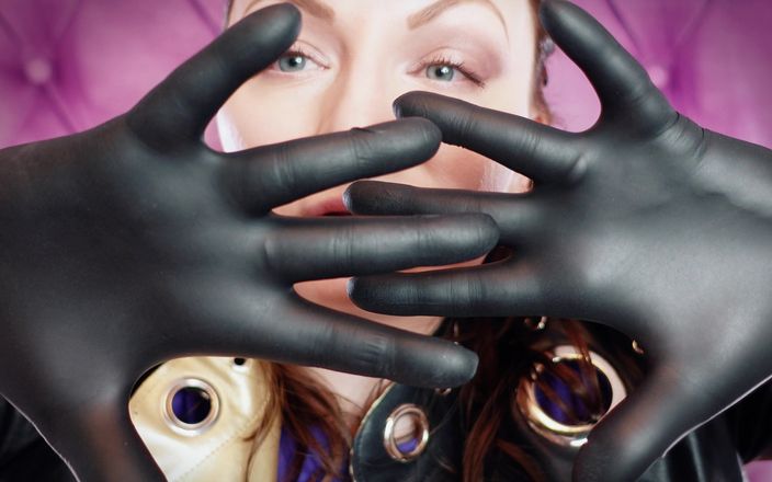 Arya Grander: Black nitrile gloves hot soundings by Arya Grander