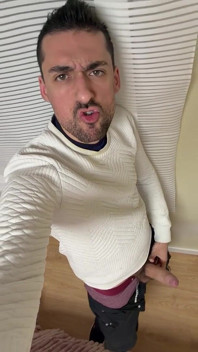 Hot Stepdaddy Showing off Big Cock