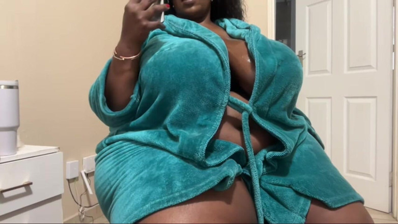 Legendary Booty Overdose: Busty Lactating Ebony SSBBW MILF Striptease &amp; Masturbation