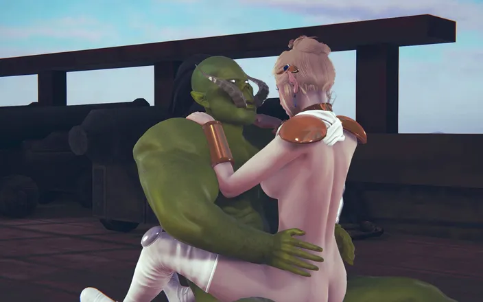 Waifu club 3D: Cute elf rides a big dick