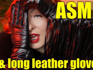 Arya Grander: Sexual pin up Arya, ASMR video with long black gloves