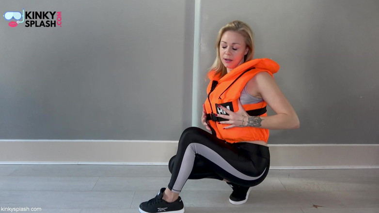 UKCuteGirl Lucy Lauren: Asmr Lifejacket Fetish Confession in Shiny Leggings
