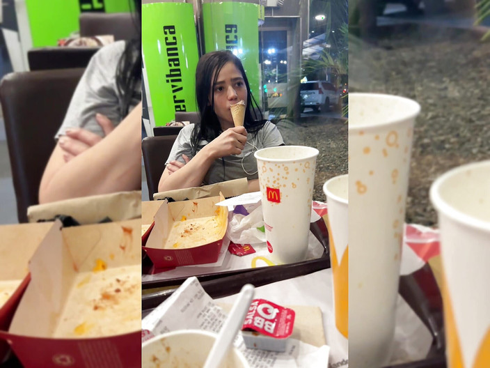 Crisanto999: Ich nehme meine schöne freundin bei Mcdonalds zu essen