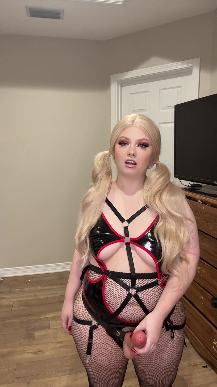 Femdomme: Femdom Teasing You with Her Strap
