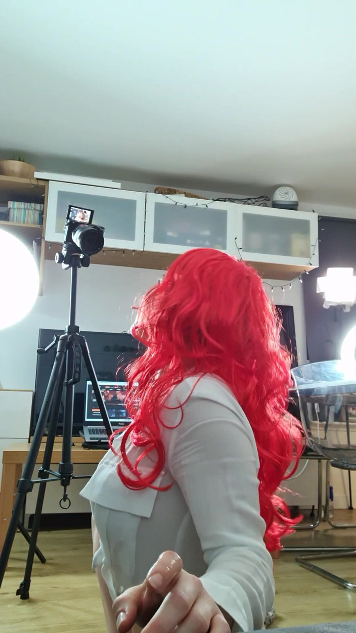 AnthonyJonezs: Bts Cumshot on Hot Redhead with Big Tits