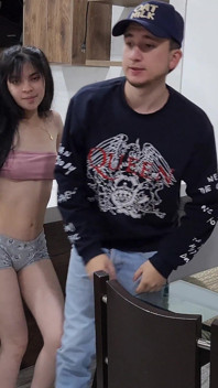 He Fucks His Stepsister in a Tight Pujama in the Living Room