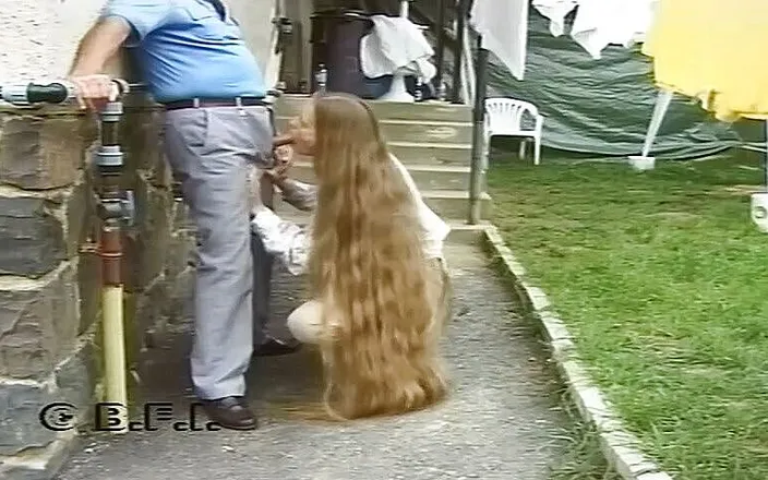 Nasty matures and dirty grannies club: Old guys bang a blonde chick