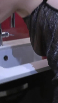 French Granny Gets Fucked in the Kitchen by a Black Guy