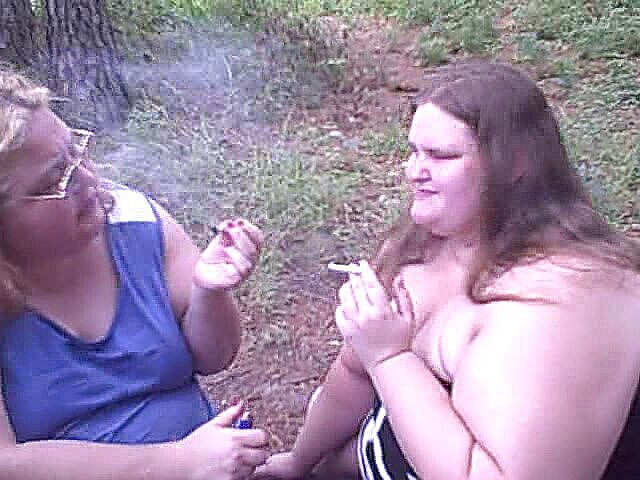 BBW nurse Vicki adventures with friends: My Gf and I smoke, spit on a rubber cock...