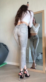 Seluar jeans kasual riang Wet Despair