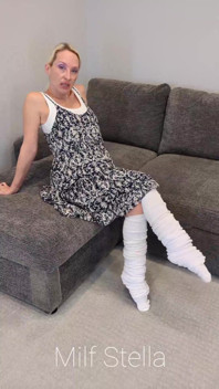 Doubled up Slouch Socks in a Dress