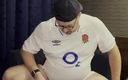 Uktattooedchub: Rugby Guy Cock Tease and Cum