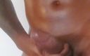 BBC Nata4sex: Oiled up Passionately Stroking My Hard Black Cock Muilti Cumshot