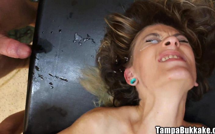 Tampa Bukkake: Thin Michelle Honeywell Nasty Gangbang Facial Sore Pussy Fuck Bukkake...