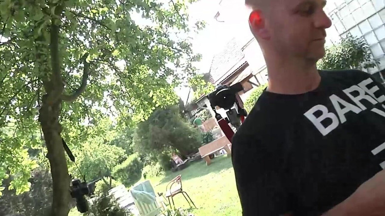 Muschi movie official: Sexy big boobs threesome pussy fucking in the garden
