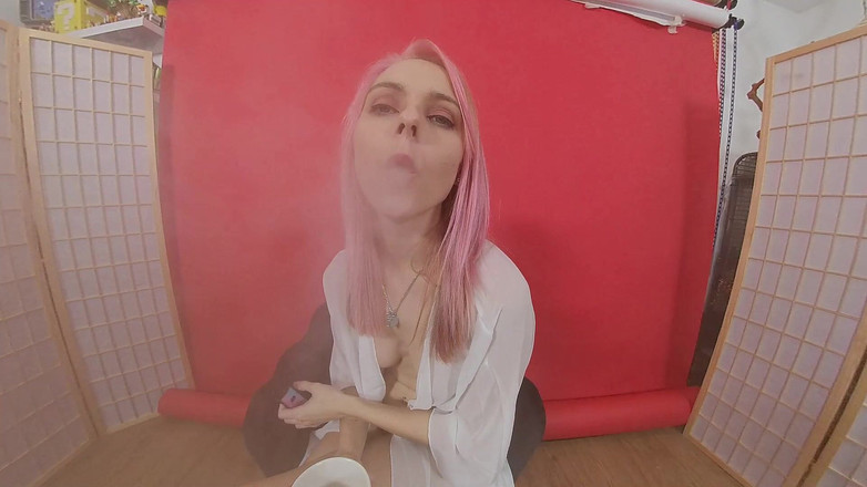 VR smokers HD-2D Videos Only: Chloe Toy - vaping