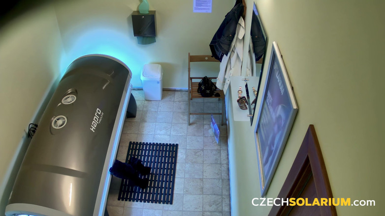 Czech Solarium: Czech Solarium 137: Silicone MILF Bares All in Solarium