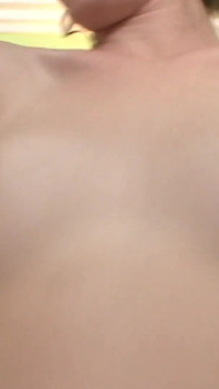 White chick bends over sofa and gets fucked